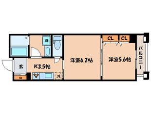 パインフィ－ルド洛東の物件間取画像